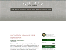 Tablet Screenshot of hillarysimpson.com